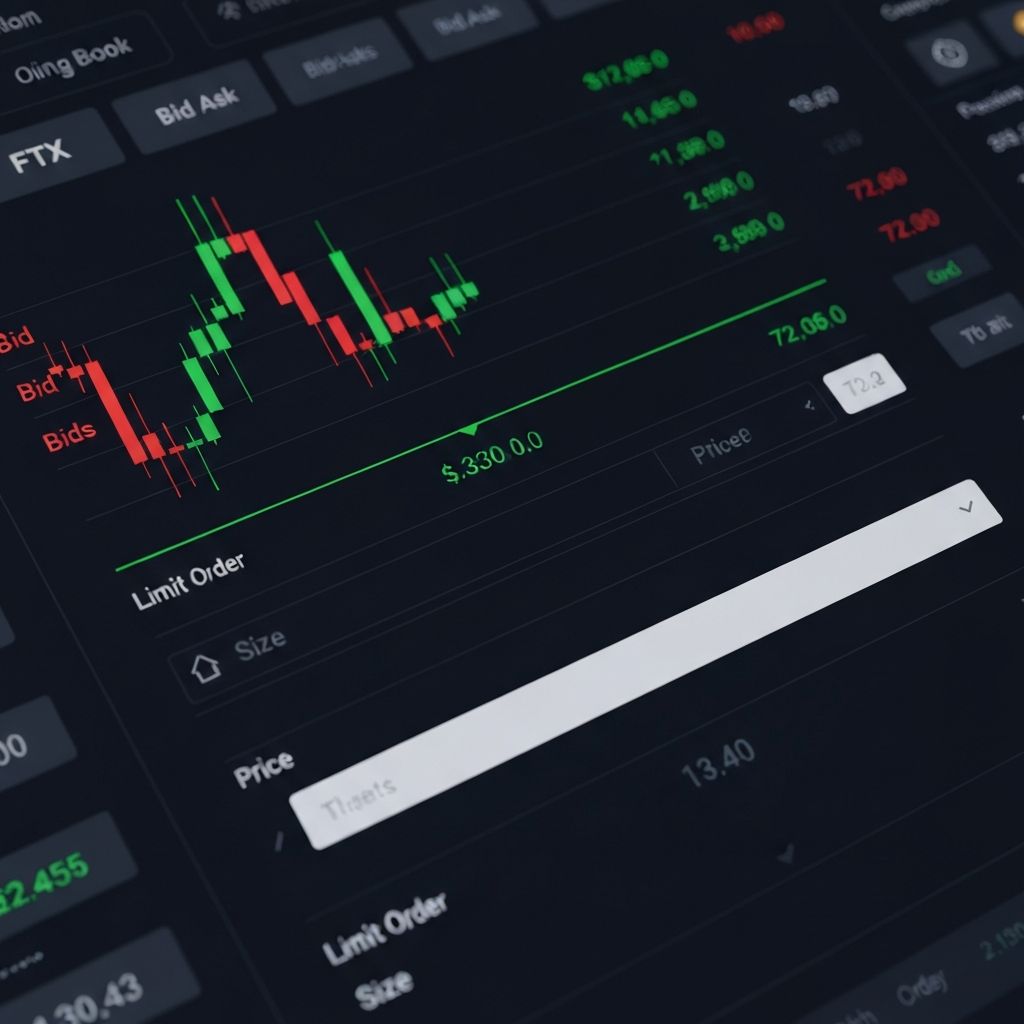 Polymarket order book showing bid/ask depth